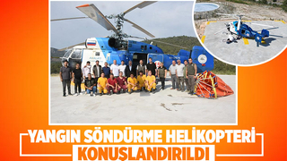 Orman yangınları için helikopter konuşlandırıldı