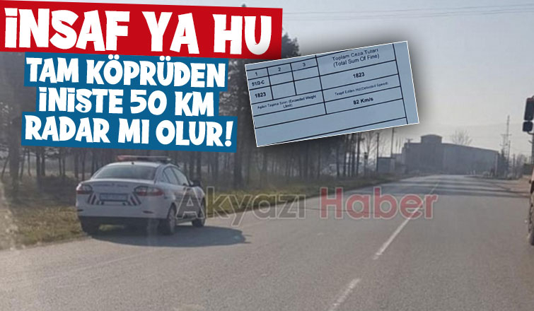 Ormanköy yolunda radar cezası yememek için dikkat