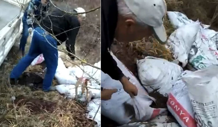 Örnek ceza; Doğaya attıkları malozları elleriyle toplattılar