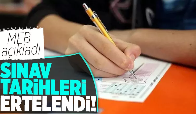 Ortak sınav haftası tarihleri değişti