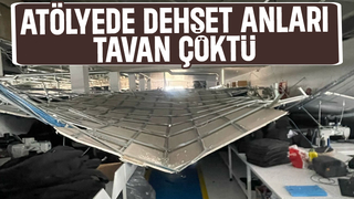 Oto kılıf imalathanesinin tavanı çöktü