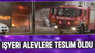 Oto yıkama dükkanında yangın