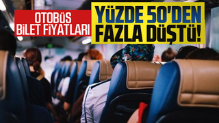 Otobüs biletlerinde fiyatlar yüzde 50’den fazla düştü
