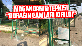 Otobüs durağına maganda saldırısı