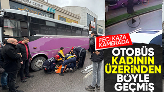 Otobüs kadının üzerinden böyle geçti