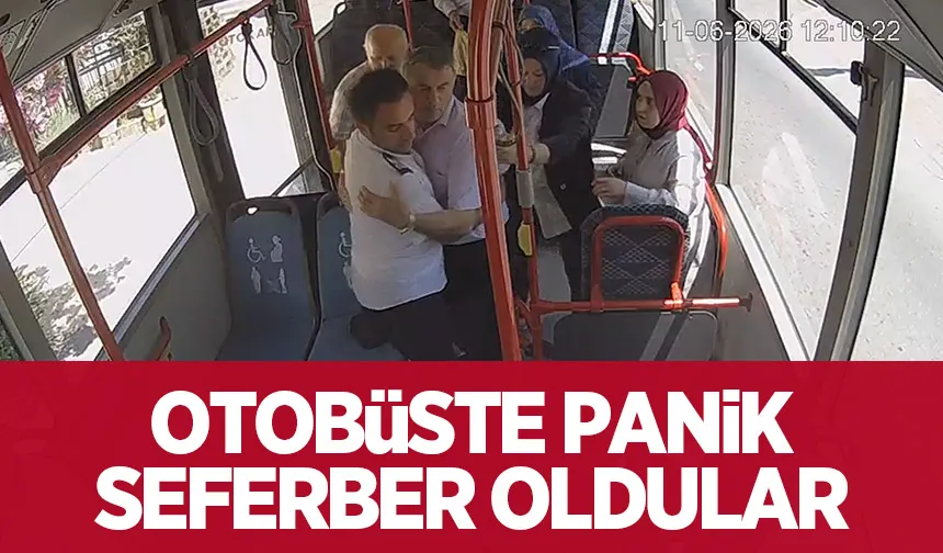 Otobüste panik anları: Hastaneye yetiştirdiler
