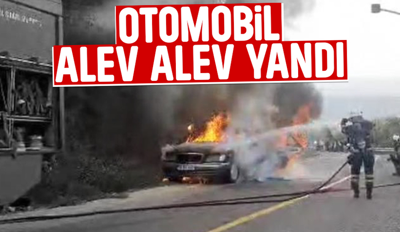 Otomobil alevler içinde kaldı