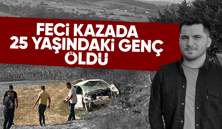 Otomobil bahçeye uçtu 1 ölü, 1 yaralı