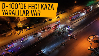 Otomobil bariyerlere çarptı