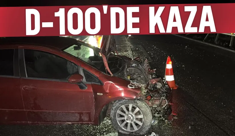 Otomobil bariyerlere girdi: 1 yaralı