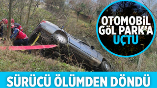 Otomobil Gölpark'a uçtu