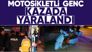 Otomobil ile çarpışan motosikletli yaralandı