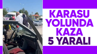 Otomobil ile cip çarpıştı: 5 yaralı