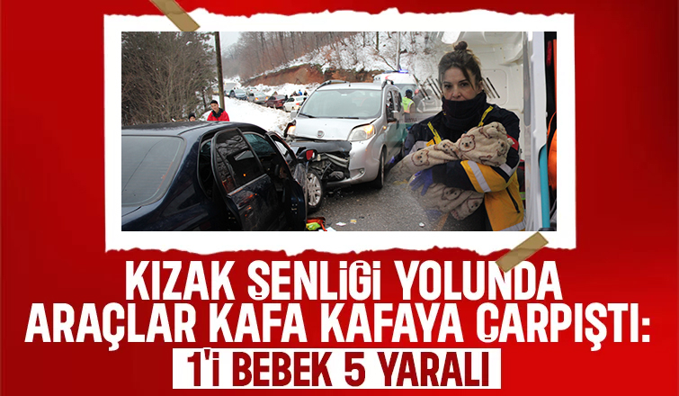 Otomobil ile hafif ticari araç çarpıştı: 5 yaralı
