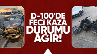 Otomobil ile motosiklet çarpıştı: 1 ağır yaralı