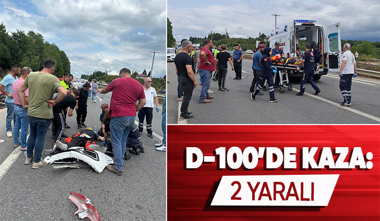 Otomobil ile motosiklet çarpıştı: 2 yaralı