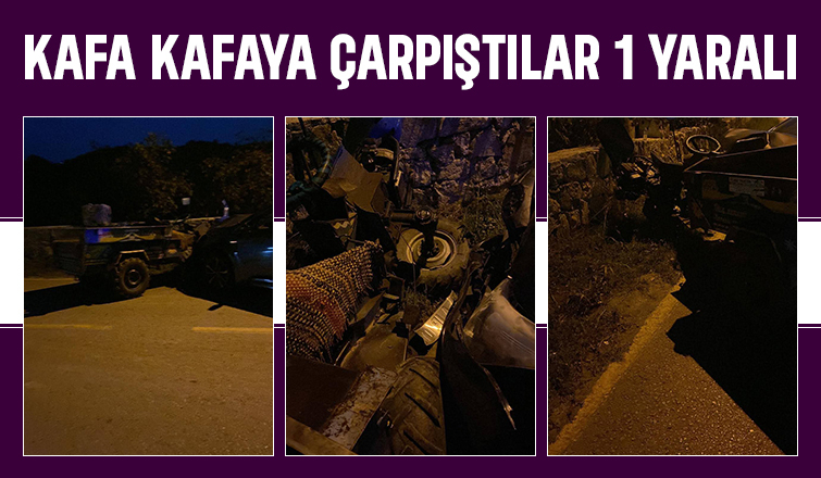 Otomobil ile pat pat çarpıştı