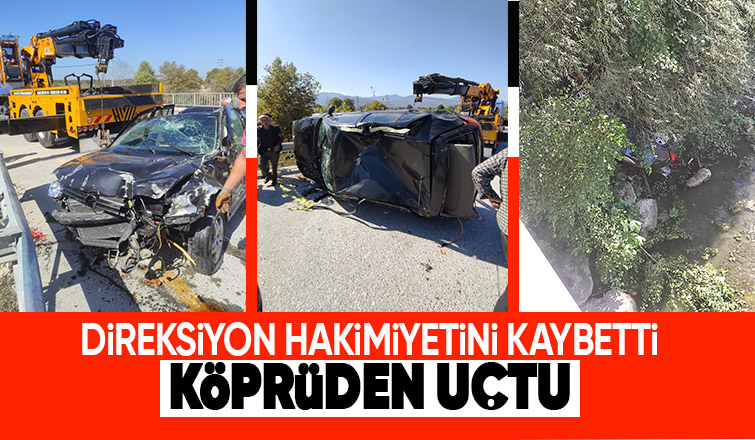 Otomobil Köprüden uçtu 