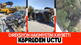 Otomobil Köprüden uçtu 