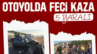 Otomobil patates yüklü kamyona çarptı 5 yaralı