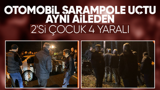 Otomobil şarampole uçtu: 4 yaralı