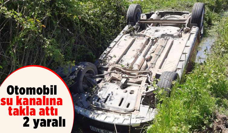 Otomobil su kanalına düştü