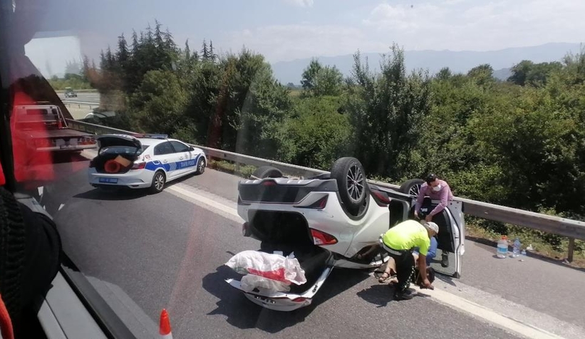 Otomobil takla attı: 1 yaralı