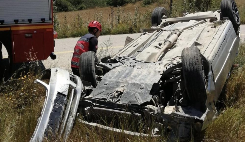 Otomobil takla attı: 1 yaralı