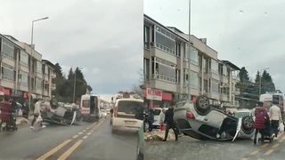 Otomobil takla attı: 1 yaralı