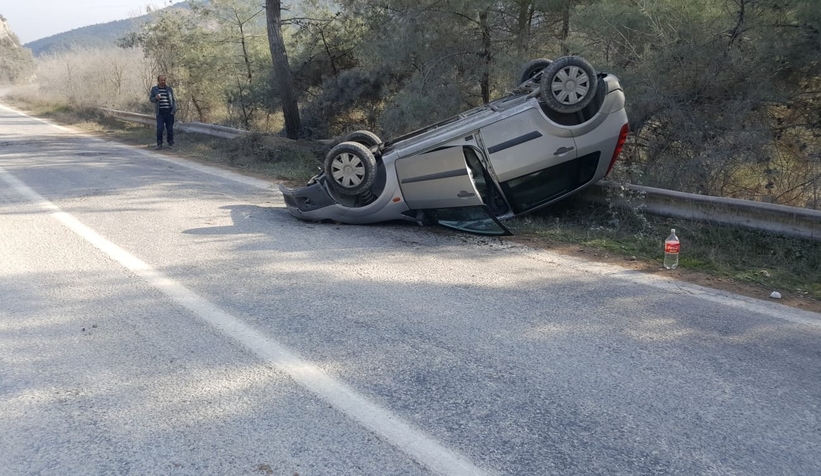 Otomobil takla attı: 3 yaralı