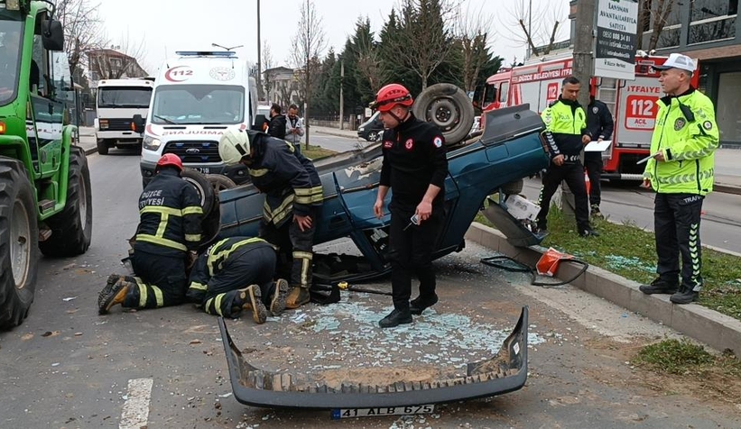 Otomobil takla attı: 5 yaralı