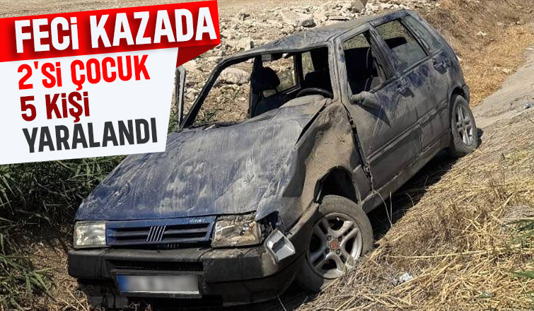 Otomobil takla attı: 5 yaralı