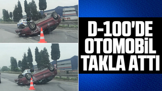 Otomobil takla attı, ulaşım aksadı