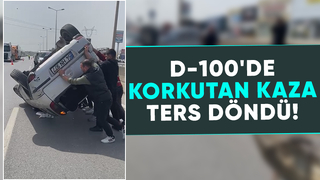 Otomobil takla attı