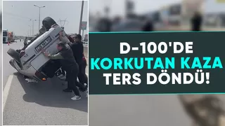 Otomobil takla attı