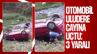 Otomobil Uludere Çayı'na uçtu