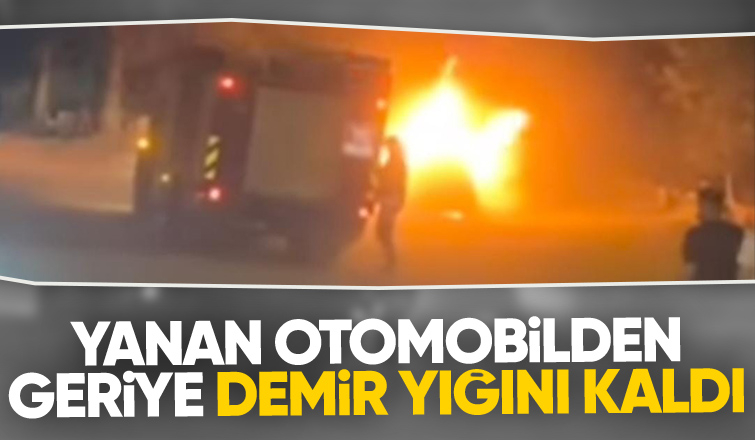 Otomobil yandı