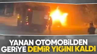 Otomobil yandı