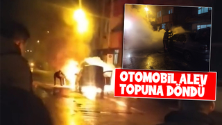 Otomobilde yangın çıktı