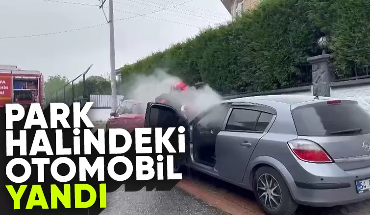 Otomobili kül olmaktan itfaiye kurtardı