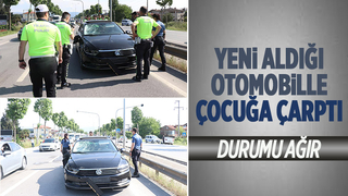 Otomobilin çarptığı bisikletli çocuk ağır yaralandı