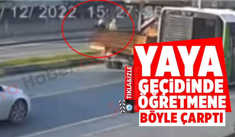 Otomobilin öğretmene çarptı kaza kamerada