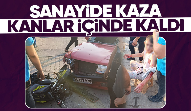 Otomobille çarpışan motosikletli yaralandı