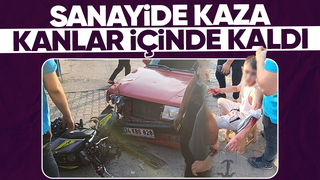 Otomobille çarpışan motosikletli yaralandı