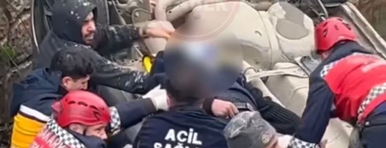 Otomobille dereye uçan sürücünün ölüm haberi geldi