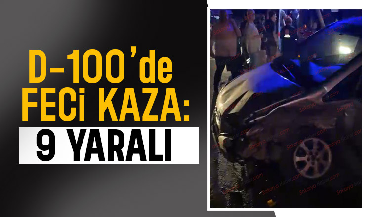 Otomobiller çarpıştı: 1'i ağır 9 yaralı