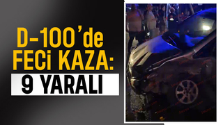 Otomobiller çarpıştı: 1'i ağır 9 yaralı