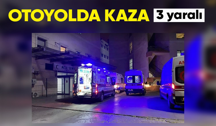 Otomobiller çarpıştı 3 yaralı