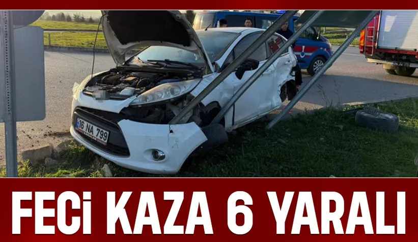 Otomobiller çarpıştı: 6 yaralı