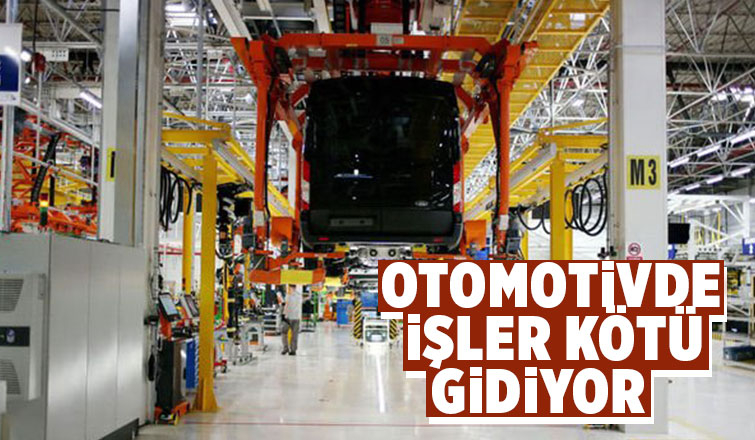 Otomotiv üretiminde düşüş sürüyor